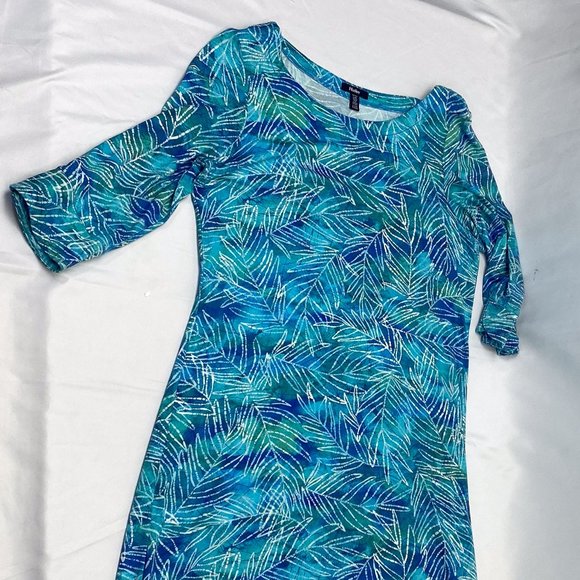 Women's Comfortable Light Weight Dress Aqua Blue Cruise Wear HATLEY - Picture 7 of 11